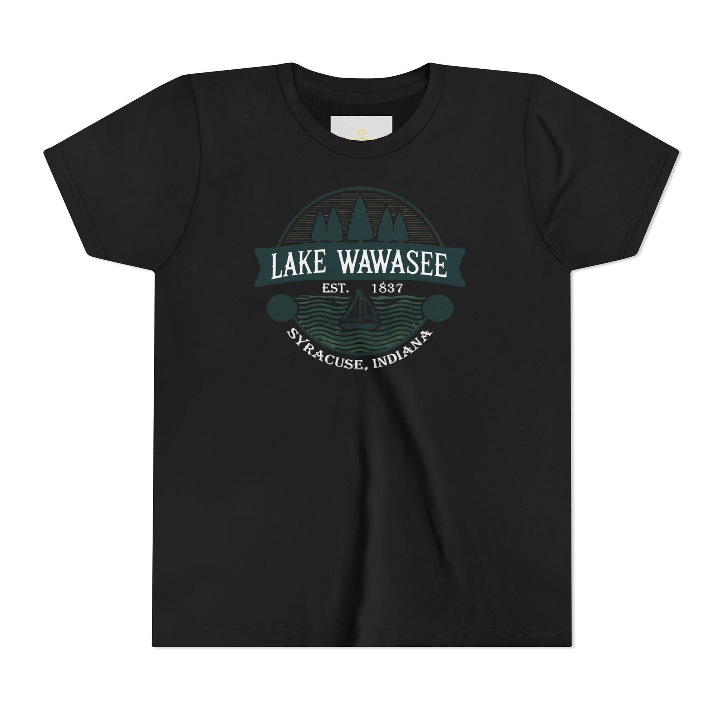 Vintage Lake Wawasee Unisex Youth Short Sleeve Tee