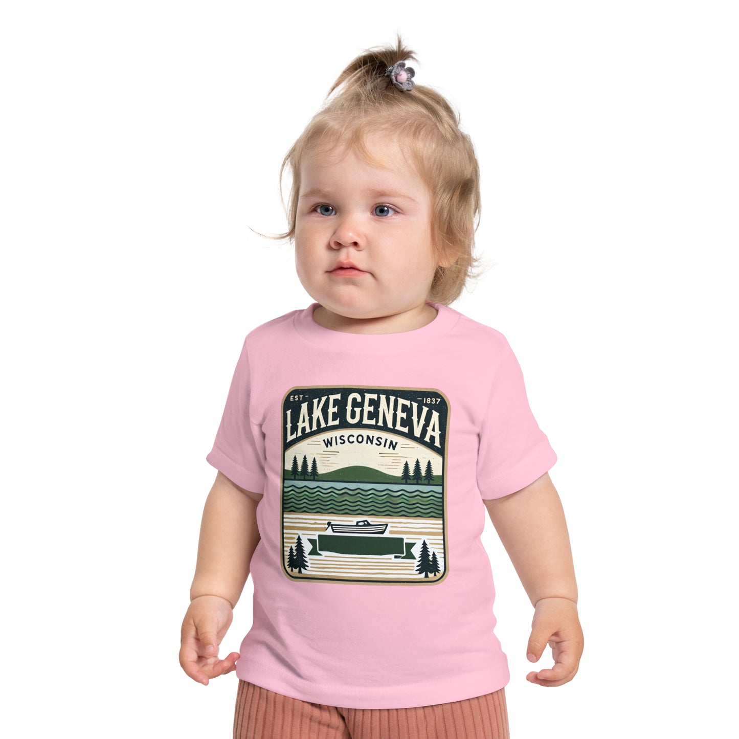 Vintage Lake Geneva Unisex Baby Short Sleeve T-Shirt