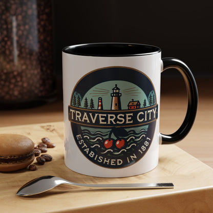 Vintage Traverse City Accent Coffee Mug