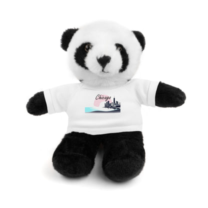 Elegant Chicago Skyline Stuffed Animals with Tee