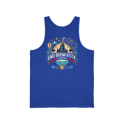 Adventurous Lake Buena Vista Unisex Jersey Tank