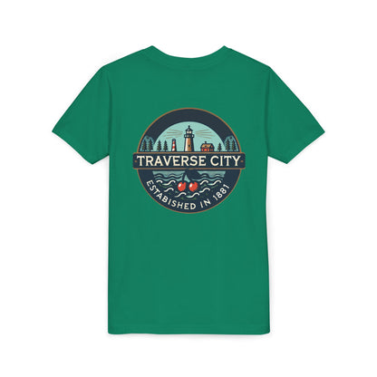 Vintage Traverse City Unisex Youth Short Sleeve Tee