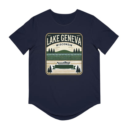 Vintage Lake Geneva Men's Jersey Curved Hem Tee