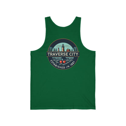 Vintage Traverse City Unisex Jersey Tank