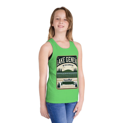 Vintage Lake Geneva Unisex Kids Jersey Tank Top