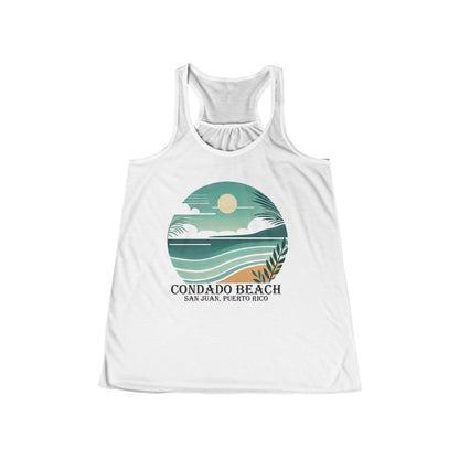 Coastal Vibes Condado Beach Women's Flowy Racerback Tank