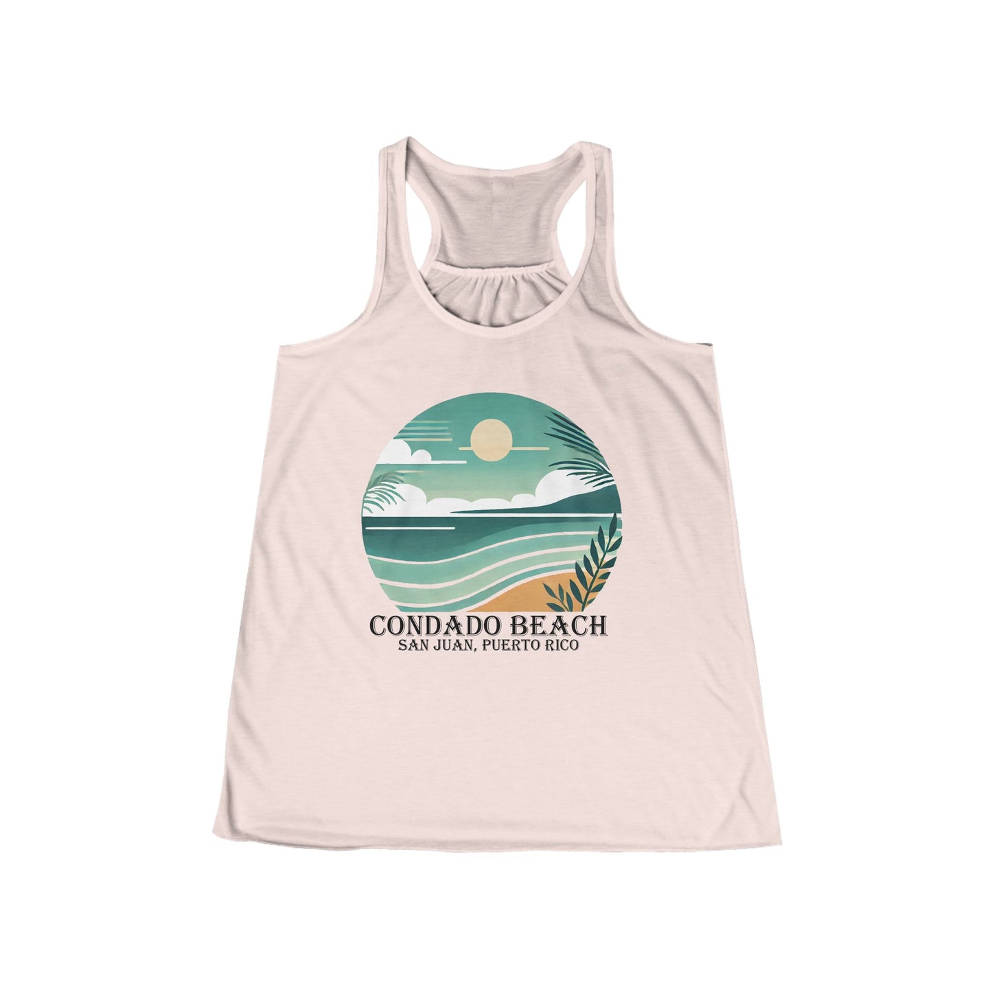 Coastal Vibes Condado Beach Women's Flowy Racerback Tank