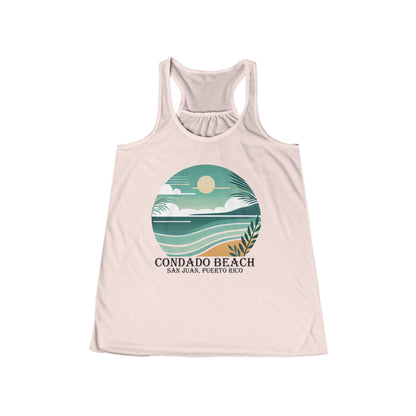 Coastal Vibes Condado Beach Women's Flowy Racerback Tank