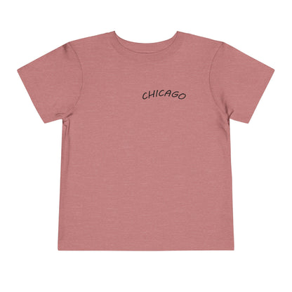 Retro Chicago Sunset Unisex Toddler Short Sleeve Tee
