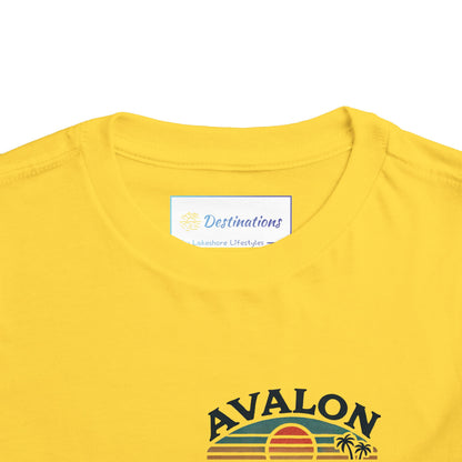 Retro Avalon Sunset Unisex Toddler Short Sleeve Tee