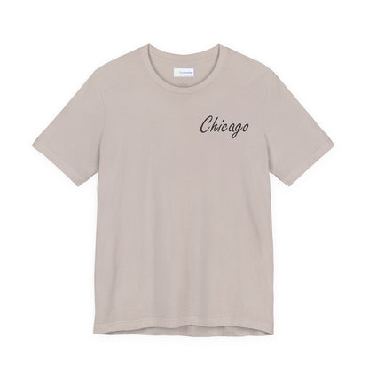Elegant Chicago Skyline Unisex Jersey Short Sleeve Tee