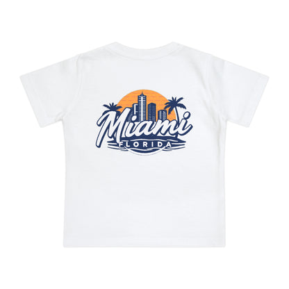 Retro Miami Unisex Baby Short Sleeve T-Shirt