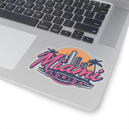 Retro Miami Kiss-Cut Sticker