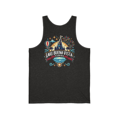 Adventurous Lake Buena Vista Unisex Jersey Tank