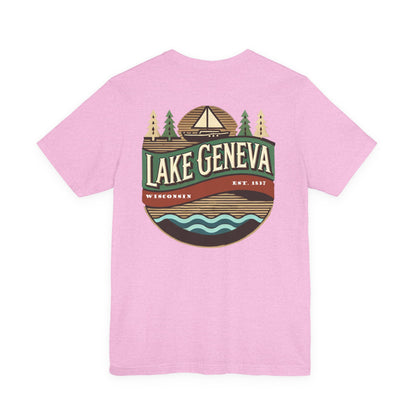 Retro Lake Geneva Unisex Jersey Short Sleeve Tee
