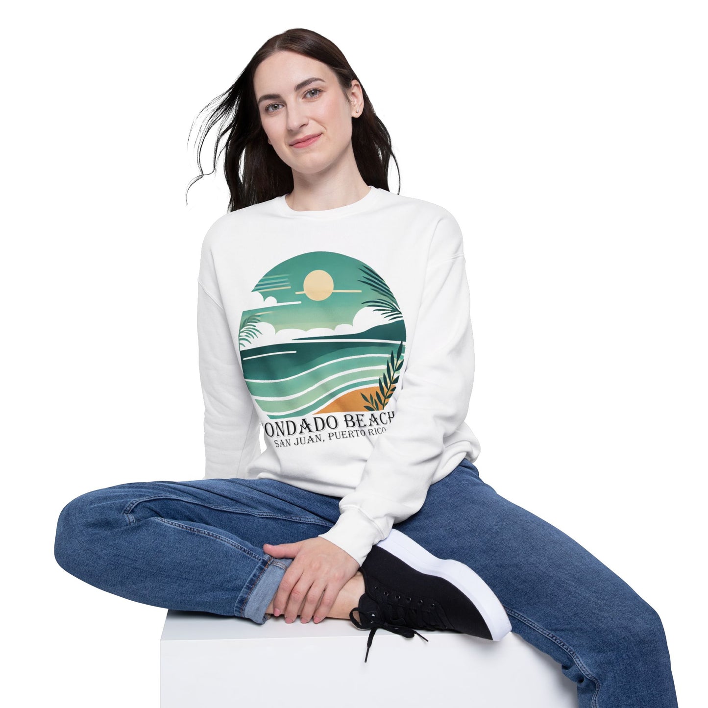 Coastal Vibes Condado Beach Unisex Drop Shoulder Sweatshirt