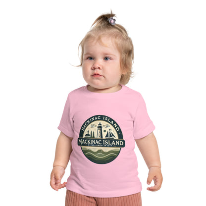 Vintage Mackinac Island Unisex Baby Short Sleeve T-Shirt