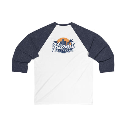 Retro Miami Men's 3/4 Sleeve Baseball Tee