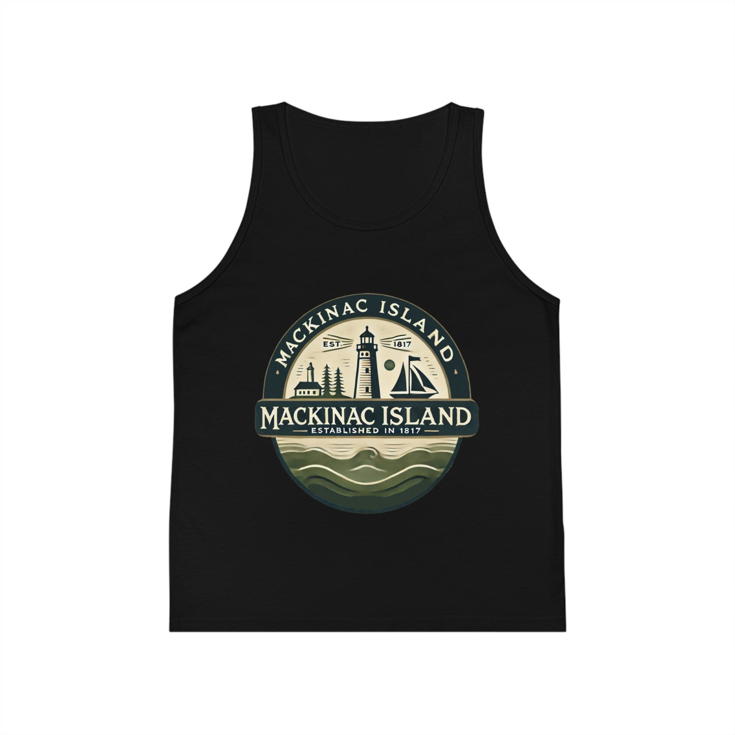 Vintage Mackinac Island Unisex Kids Jersey Tank Top