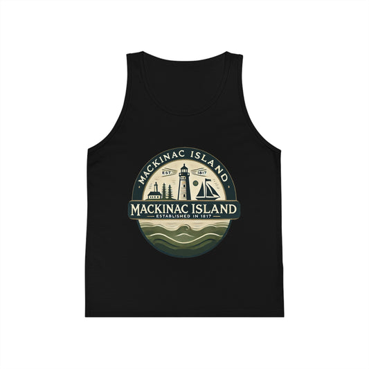 Vintage Mackinac Island Unisex Kids Jersey Tank Top