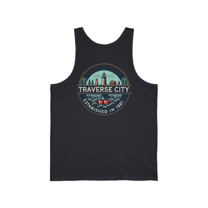 Vintage Traverse City Unisex Jersey Tank