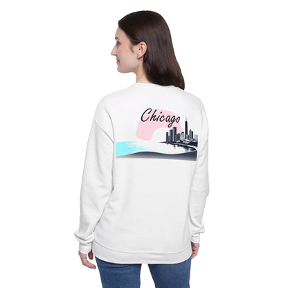 Elegant Chicago Skyline Unisex Drop Shoulder Sweatshirt