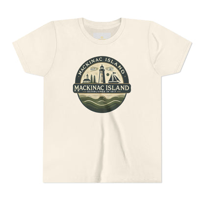 Vintage Mackinac Island Unisex Youth Short Sleeve Tee