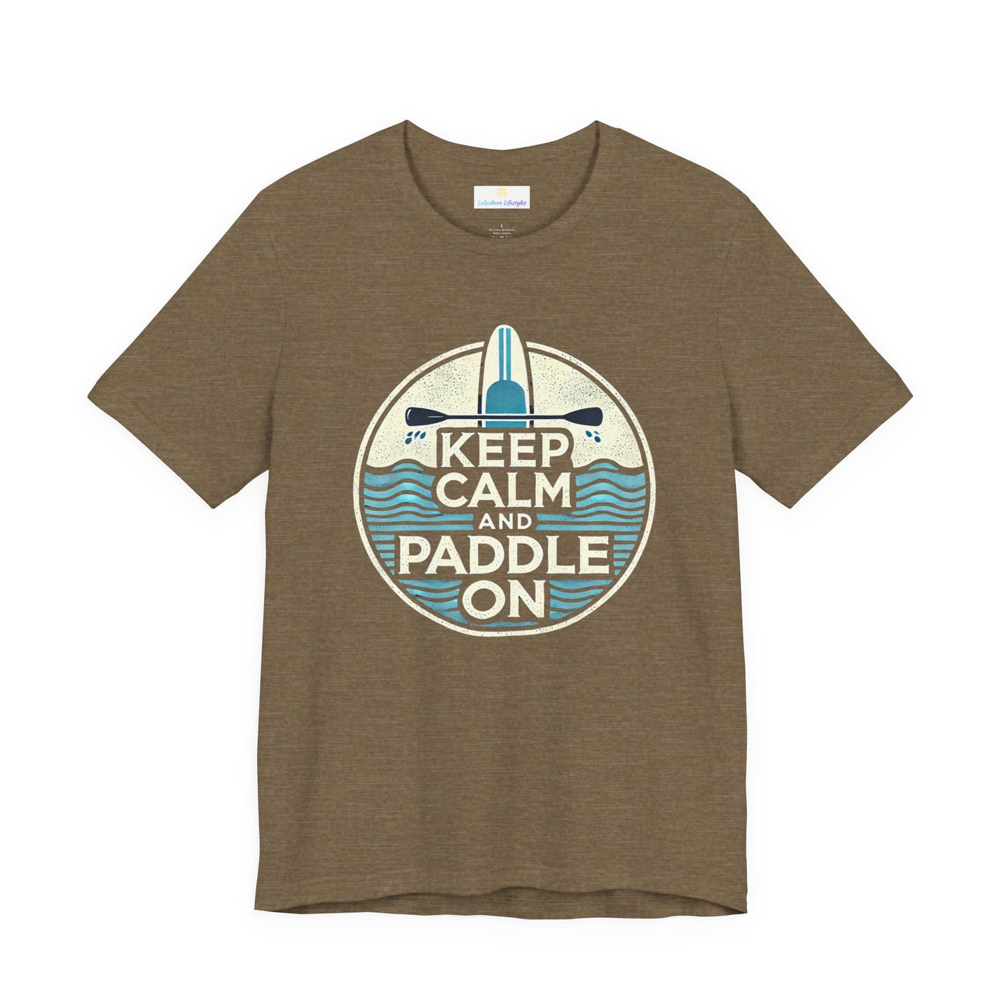 Keep Calm and Paddle On Jersey Short Sleeve Tee