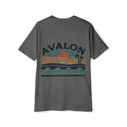 Retro Avalon Sunset Men's Raglan T-Shirt