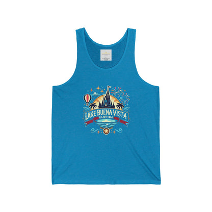 Adventurous Lake Buena Vista Unisex Jersey Tank