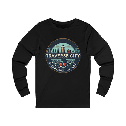 Vintage Traverse City Unisex Jersey Long Sleeve Tee