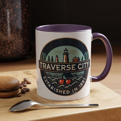 Vintage Traverse City Accent Coffee Mug