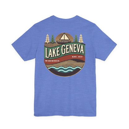 Retro Lake Geneva Unisex Jersey Short Sleeve Tee