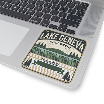 Vintage Lake Geneva Kiss-Cut Sticker