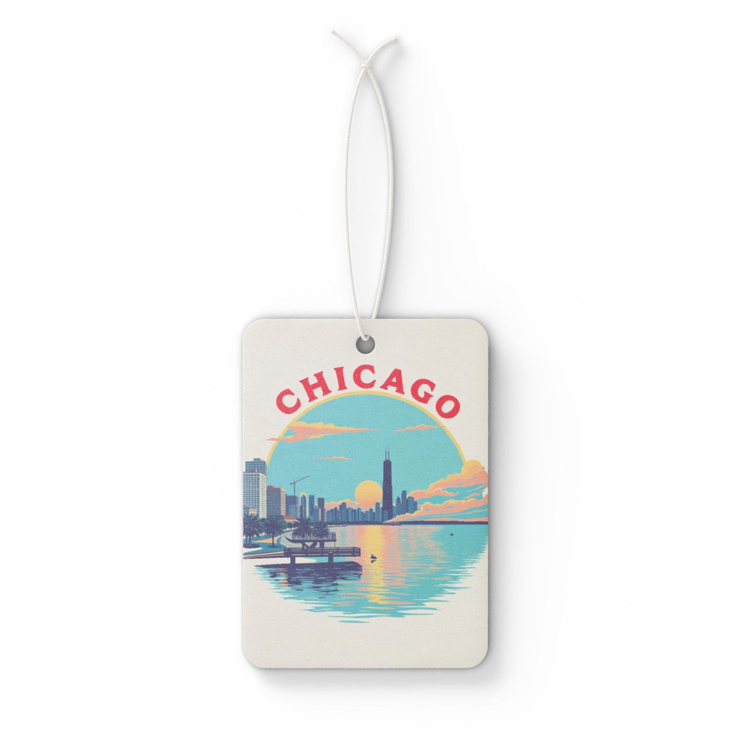 Retro Chicago Car Air Freshener