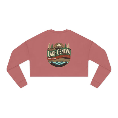 Retro Lake Geneva Women's Cropped Sweatshirt