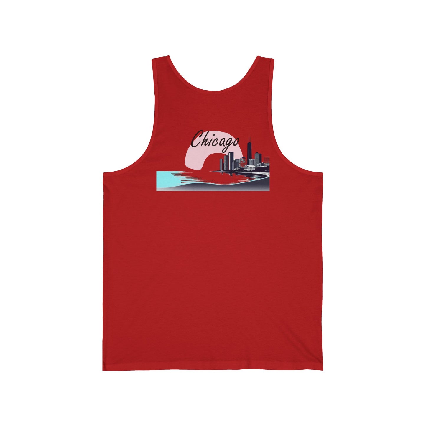 Elegant Chicago Skyline Unisex Jersey Tank