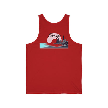 Elegant Chicago Skyline Unisex Jersey Tank