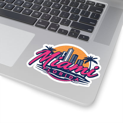 Retro Miami Kiss-Cut Sticker