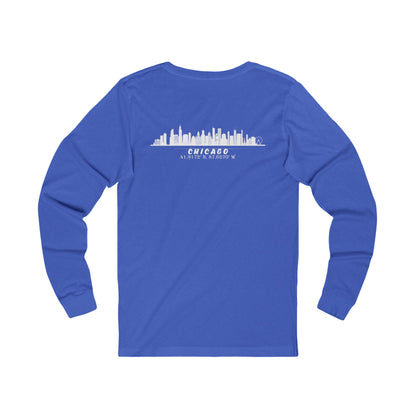 Latitudes Chicago Skyline Unisex Jersey Long Sleeve Tee