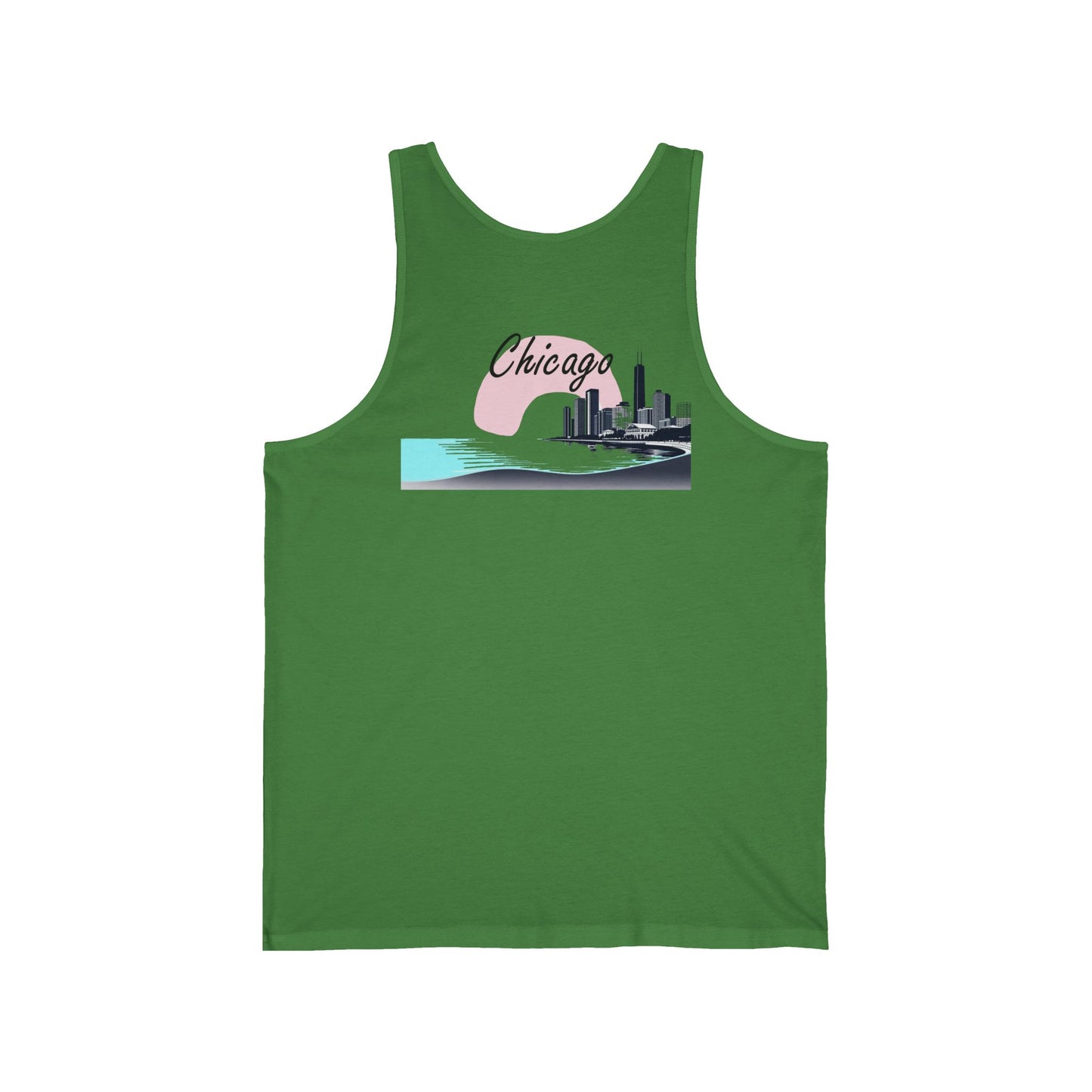 Elegant Chicago Skyline Unisex Jersey Tank
