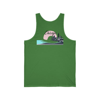 Elegant Chicago Skyline Unisex Jersey Tank