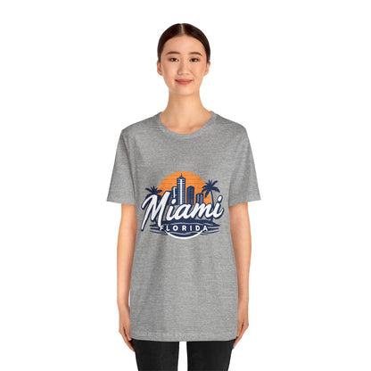 Retro Miami Unisex Jersey Short Sleeve Tee