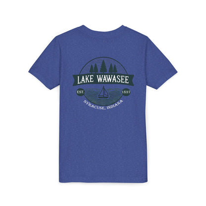 Vintage Lake Wawasee Unisex Youth Short Sleeve Tee
