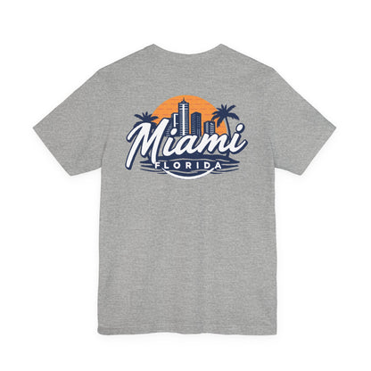 Retro Miami Unisex Jersey Short Sleeve Tee