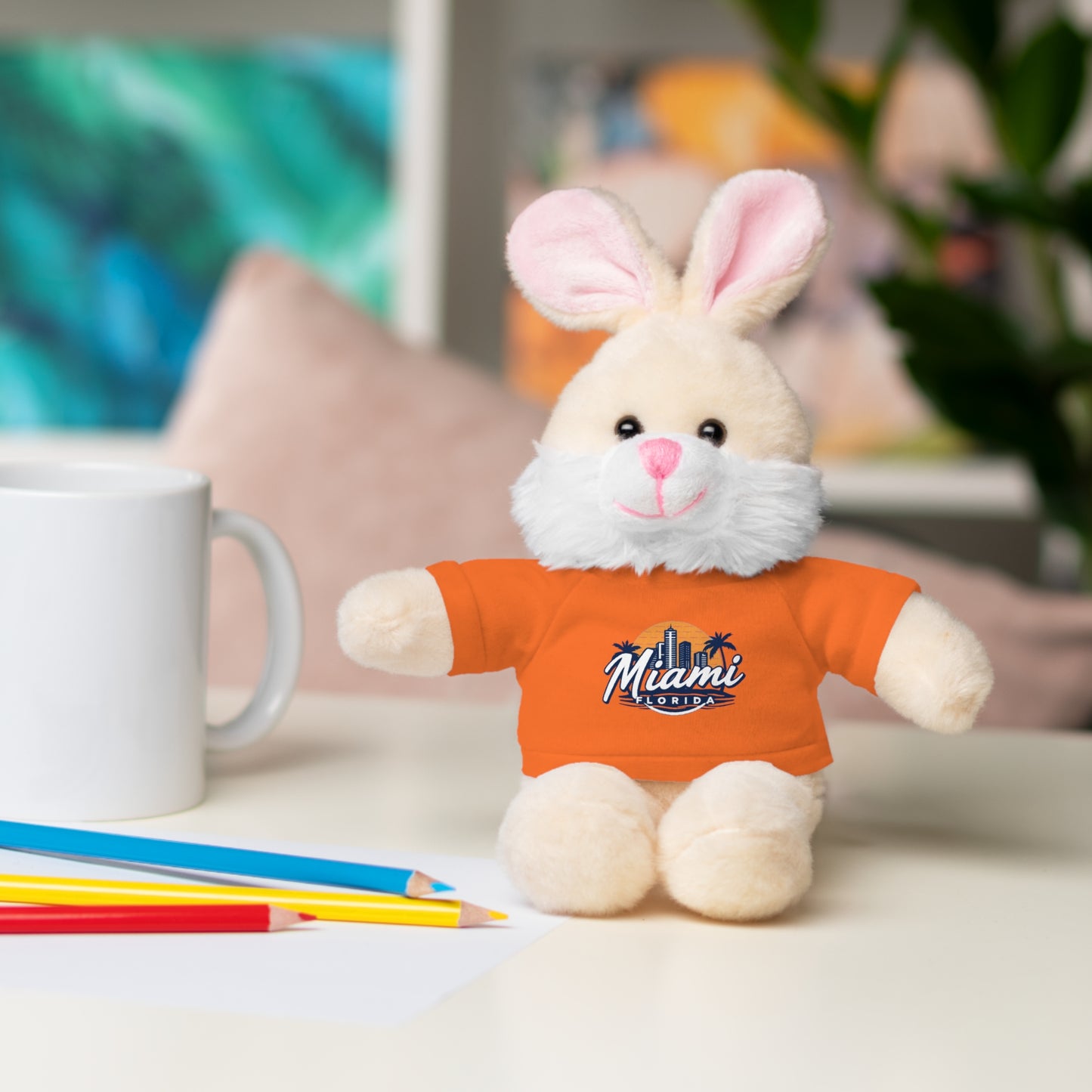 Retro Miami Stuffed Animals with Tee