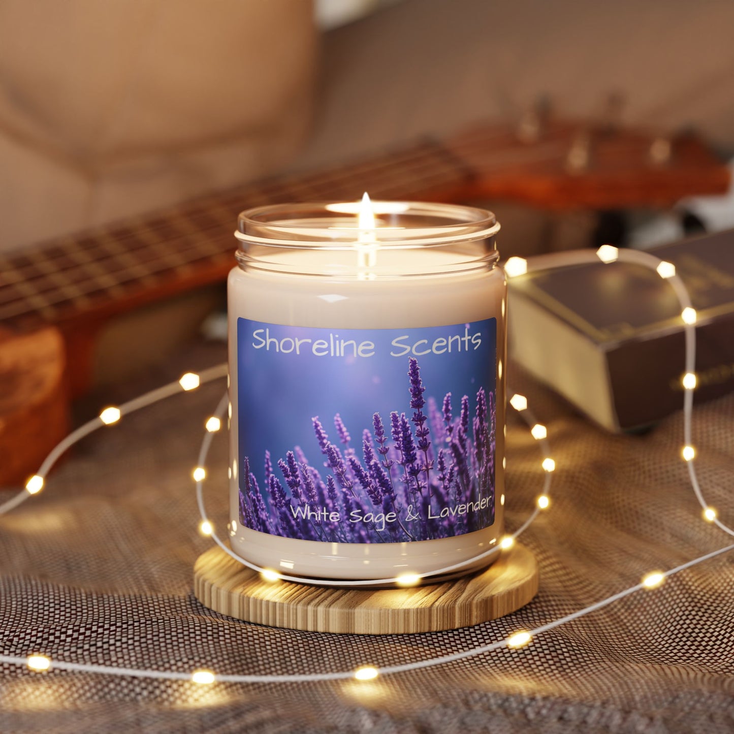 White Sage & Lavender Scented Candle (Soy Wax)