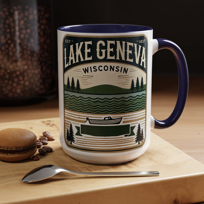 Vintage Lake Geneva Accent Coffee Mug