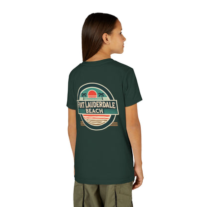 Vintage Fort Lauderdale Unisex Youth Short Sleeve Tee