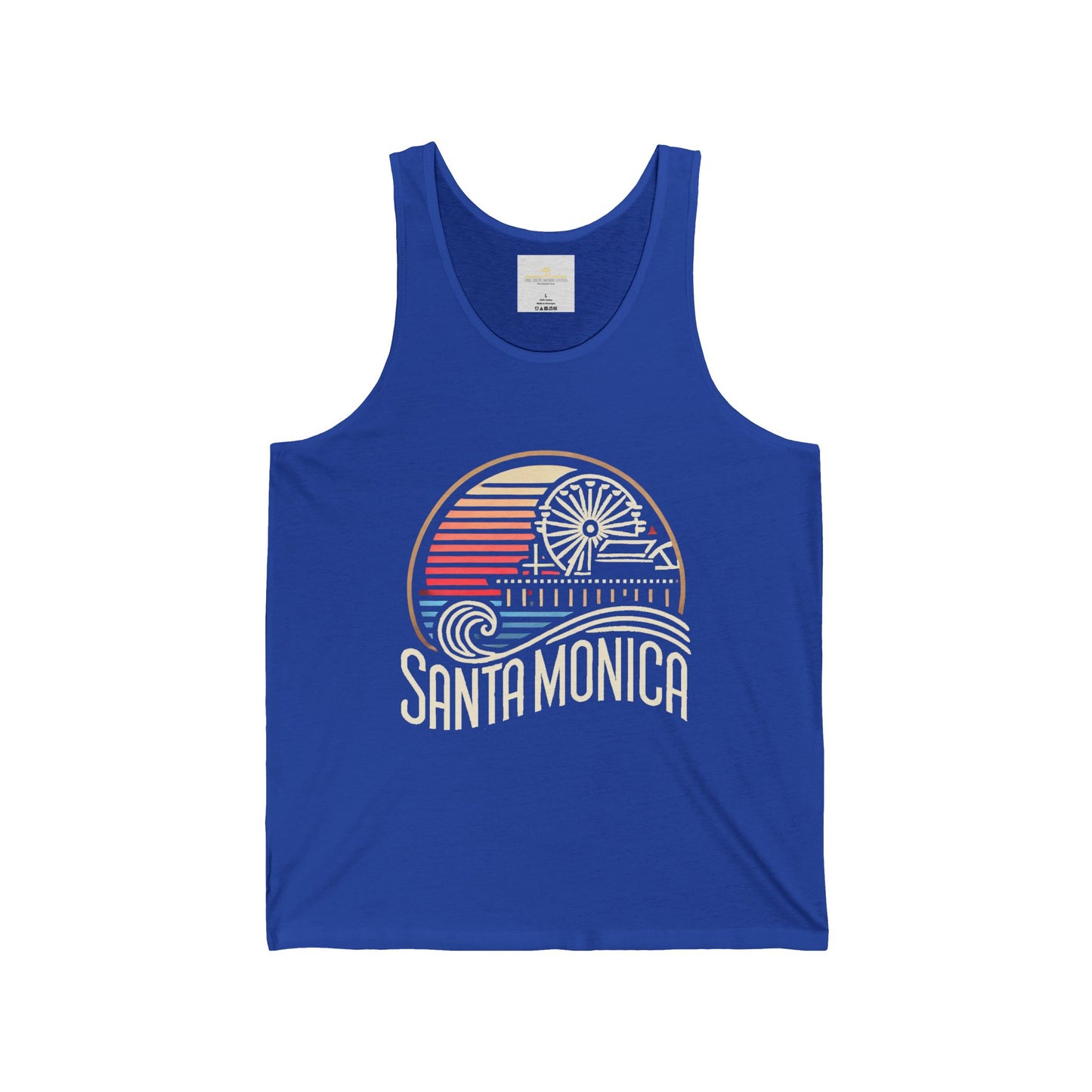 Vibrant Santa Monica Unisex Jersey Tank